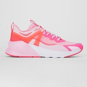 Fabletics Cheviot Ultra Lightweight Performance Sneaker Neon Multi Pink Orange